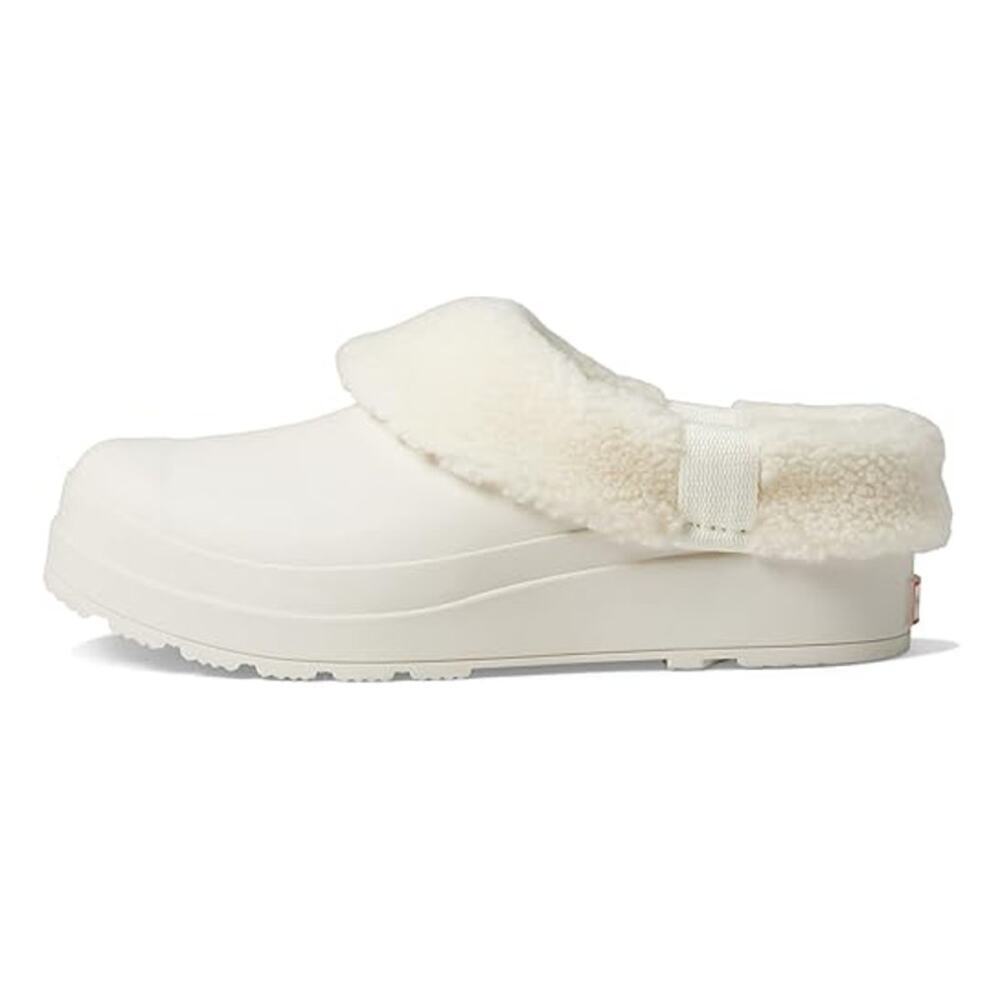 NIB Hunter Women's White Willow Play Sherpa Insulated Clog Size 7